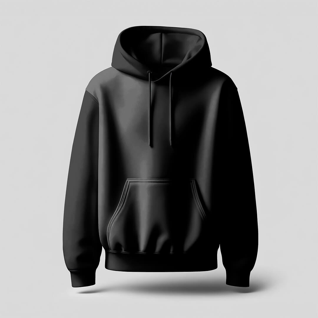 Black Oversized Hoodie for Men Heavyweight Wolfattire