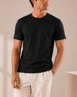 Men’s Premium Black 240 GSM Cotton Stretch T-Shirt