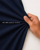 Men’s Premium Navy Blue 240 GSM Cotton Stretch T-Shirt
