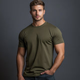 Army Green Half Sleeve T-Shirt for Men