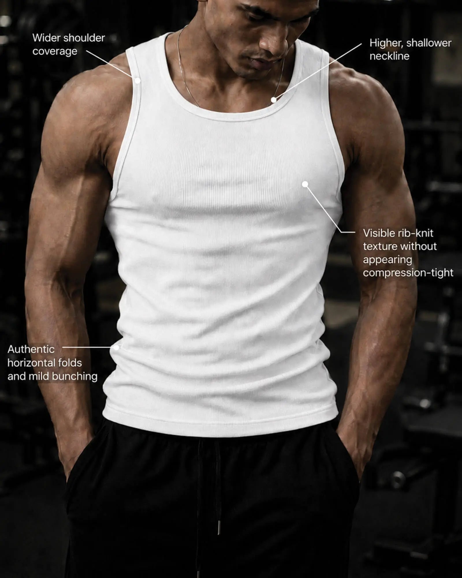 Men’s Tank Top Gym Vest Combo Pack of 2 – White & Black