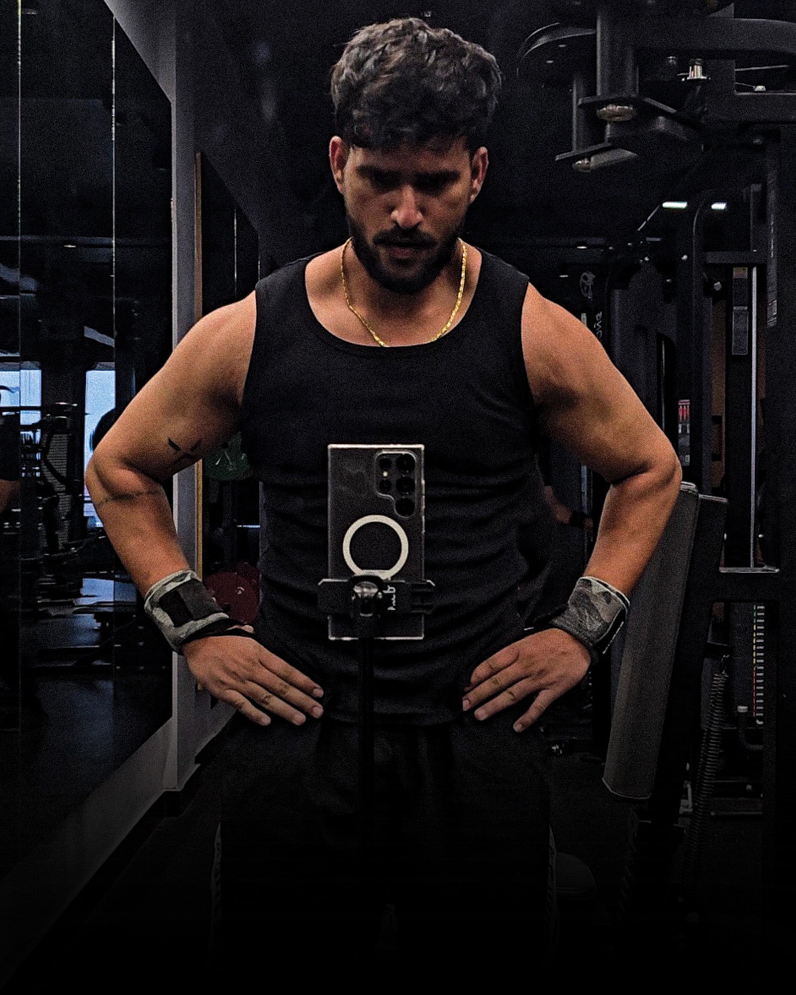 Men’s Black Tank Top Gym Vest