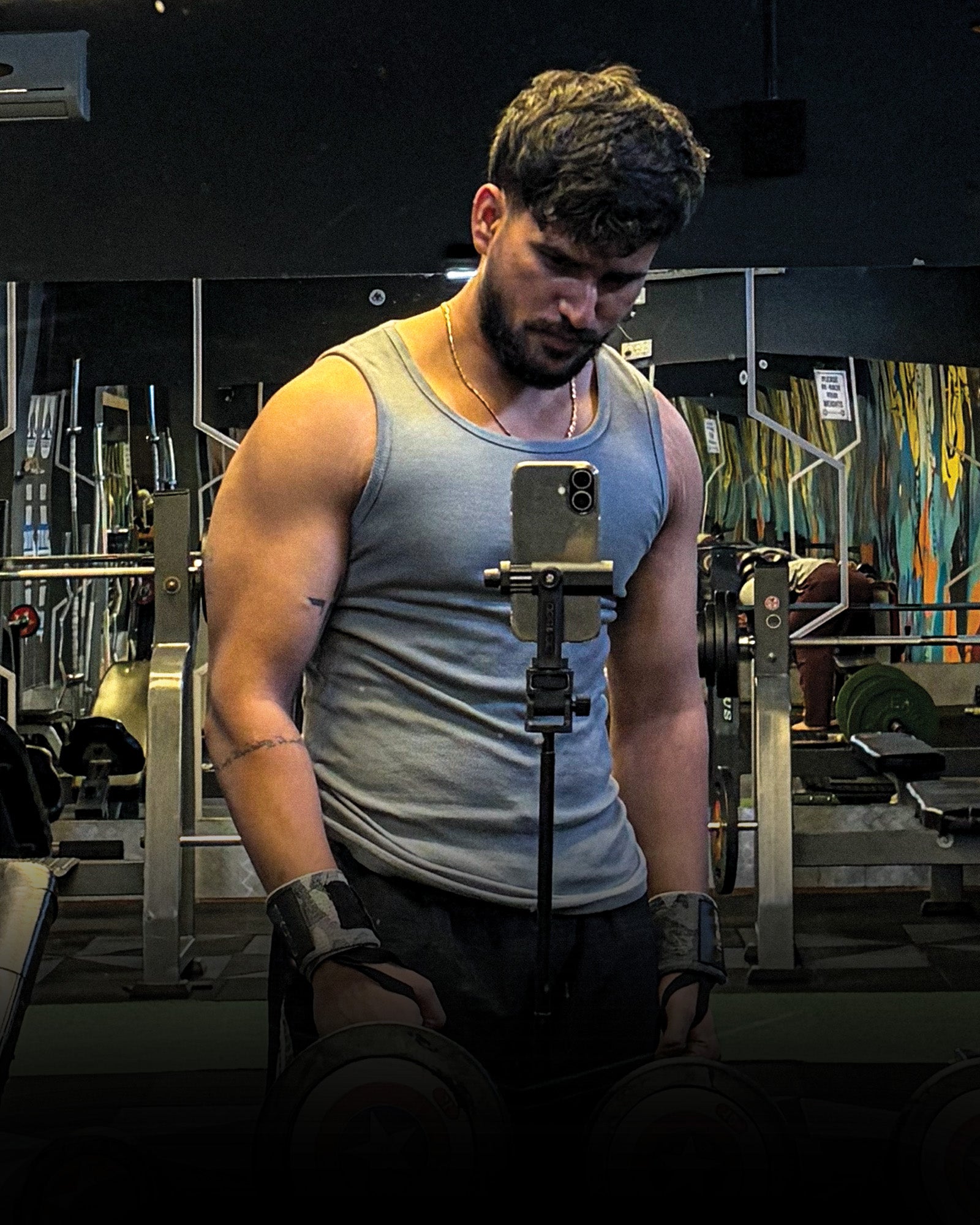 Men’s Tank Top Gym Vest Combo Pack of 3 – White, Black & Stone Grey
