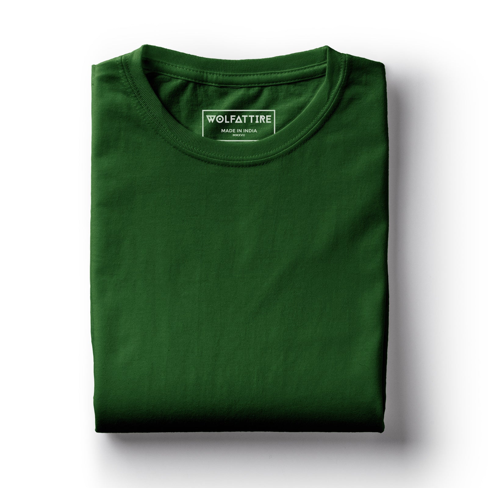 Olive Green Half Sleeve Shirt | Round Neck T-Shirt – Wolfattire