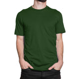 Men's Round Neck Plain T-Shirt GREEN (Regular fit)