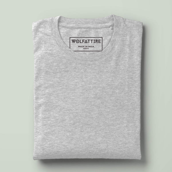 t-shirt Men's Round Neck Plain T-Shirt GREY (Regular fit) wolfattire