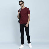 Plain t-shirt | Maroon colour | Men's t-shirt