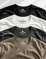 The Standard Quad: 4-Pack Combo t-shirts Men (White, Black, Army Green, Stone Grey)