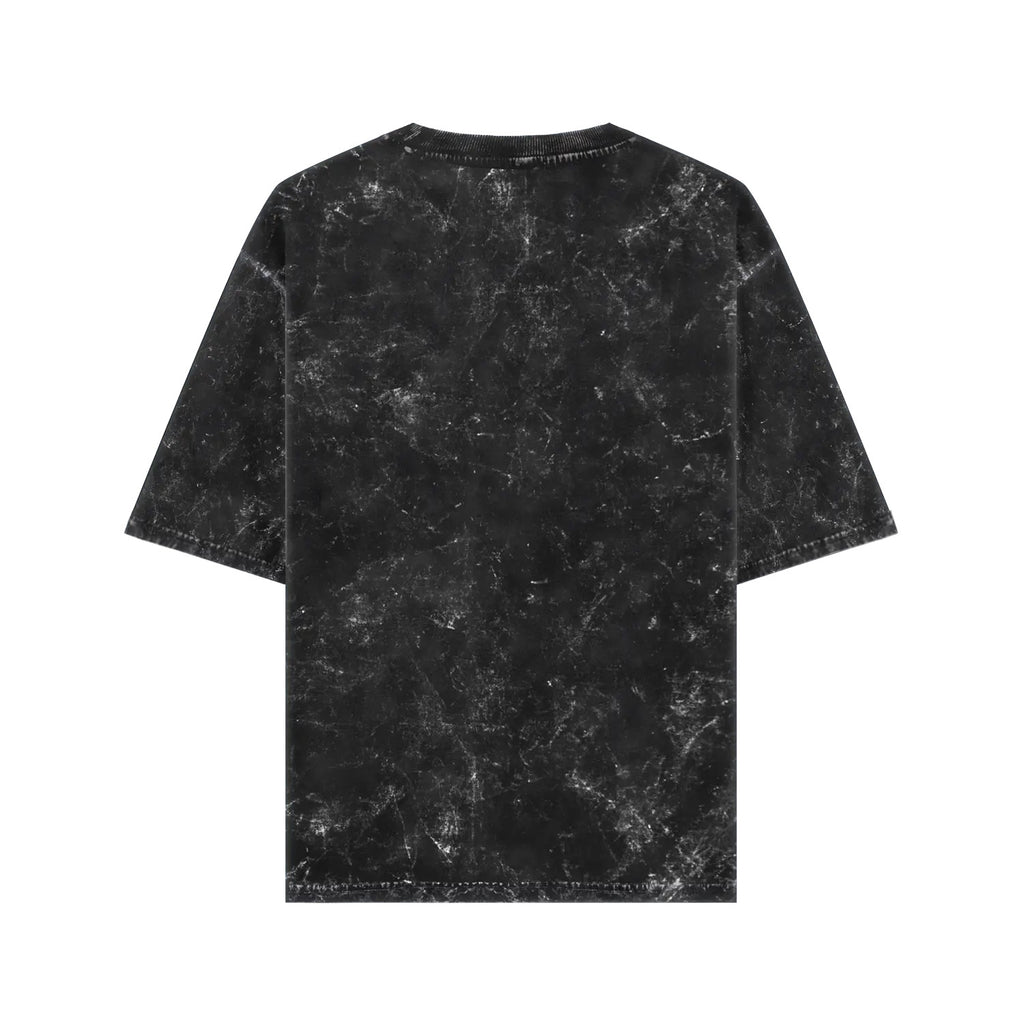 Oversized Acid Wash Black Cotton T-shirt – Wolfattire