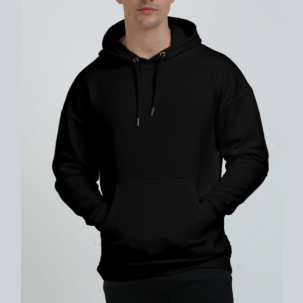 Black Oversized Hoodie for Men (Heavyweight)