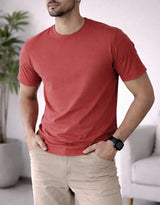 Coral Half Sleeve T-shirt for Men