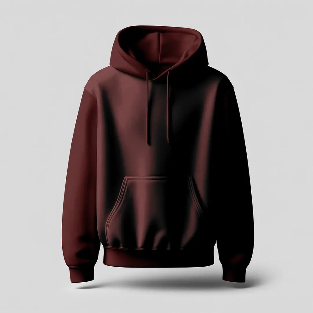 Maroon Oversized Hoodie for Men Heavyweight Wolfattire
