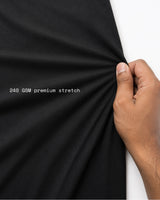 Men’s Premium Black 240 GSM Cotton Stretch T-Shirt