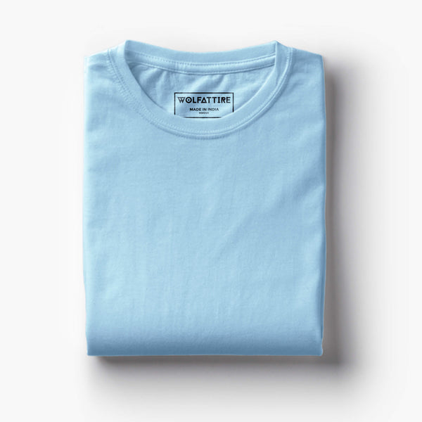 Baby Blue Half Sleeve T-Shirt for Men