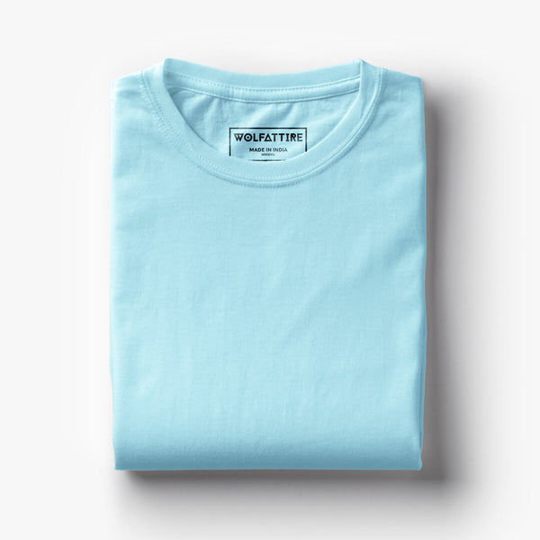 Baby Blue Half Sleeve T-Shirt for Men