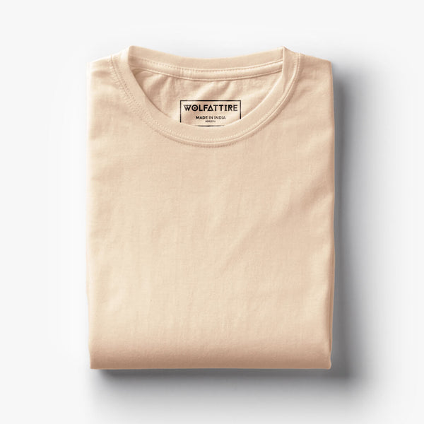 Peach Half Sleeve T-shirt for Men