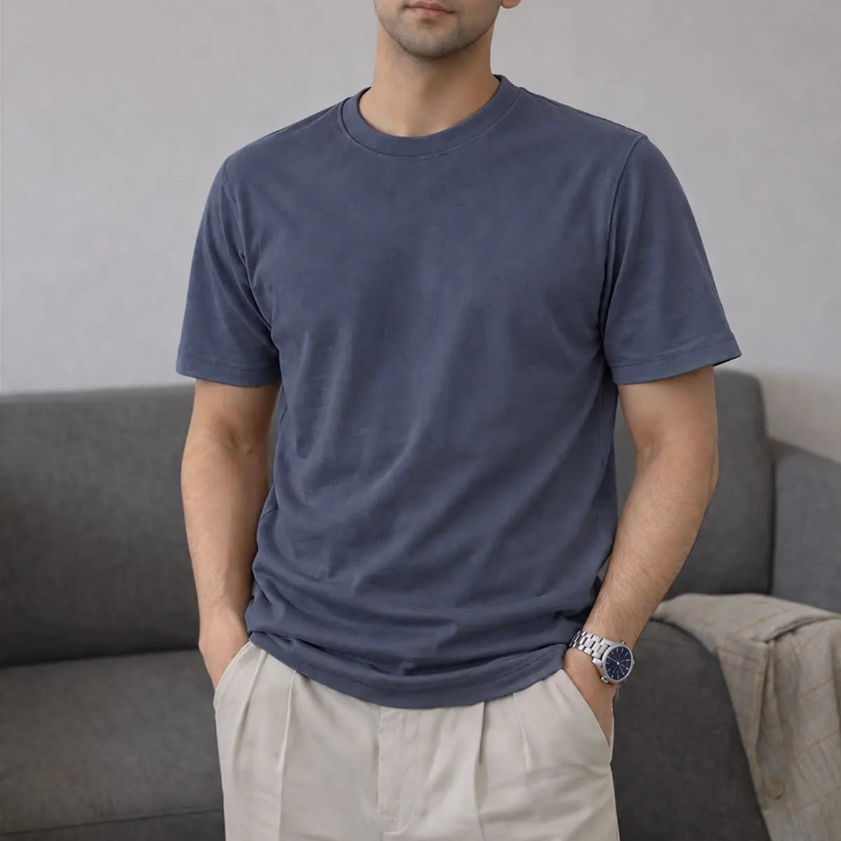 Blueberry Twist Half Sleeve T-shirt for Men