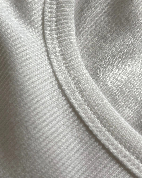 Close-up of the gym vest stitching and finishing