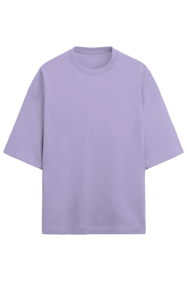 Lavender Terry Cotton Oversized T-shirt