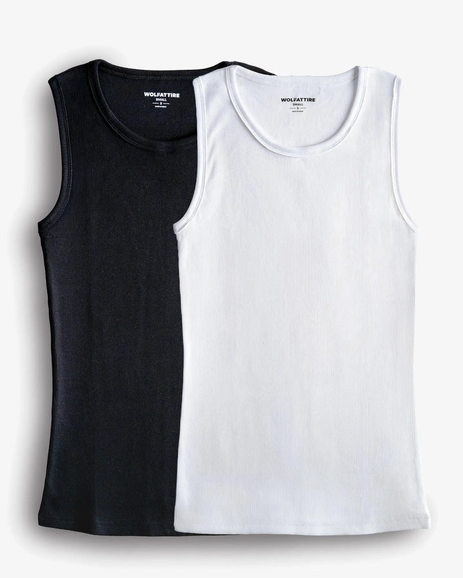 Men’s Tank Top Gym Vest Combo Pack of 2 – White & Black