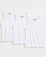 Men’s White Tank Top Gym Vest Pack of 3