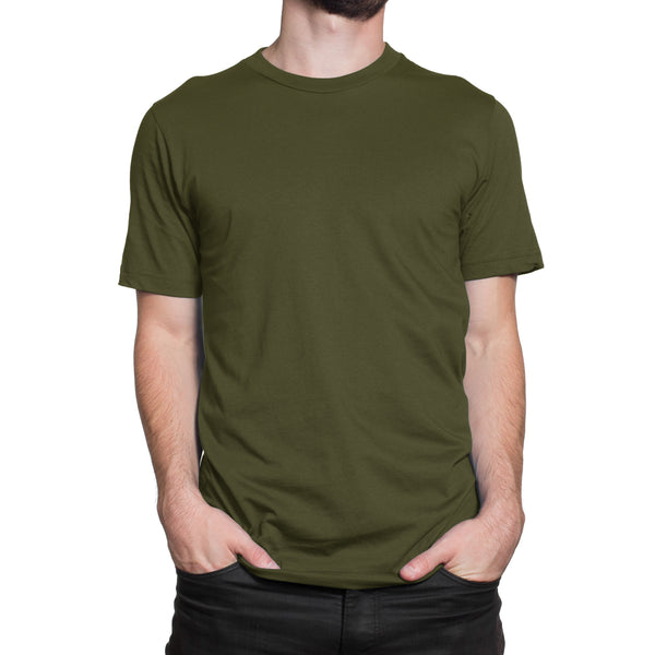 Army Green Half Sleeve T-Shirt for Men