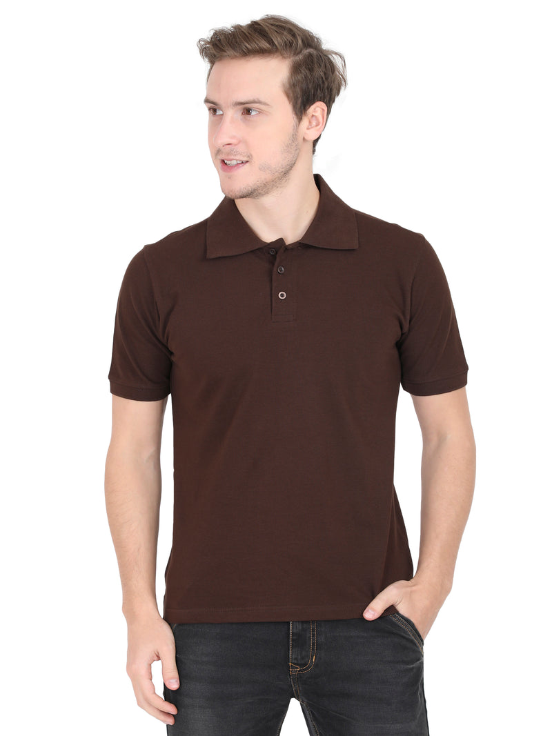 Brown polo tee Clearance