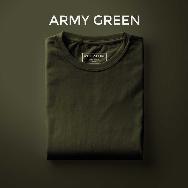 Buy Army Green t Shirt for Men online in India Wolfattire