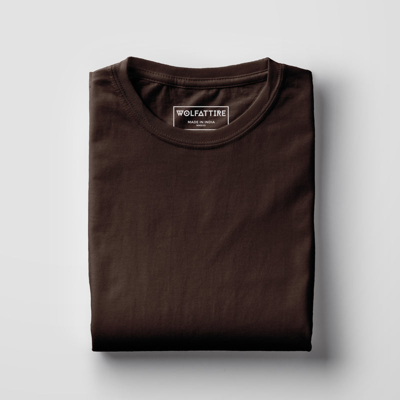 brown t-shirt | chocolate brown t-shirt for Men online in Wolfattire India