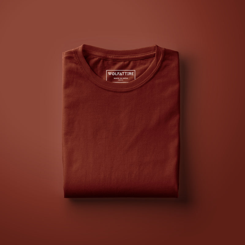 Crimson Half Sleeve T-Shirt for Men
