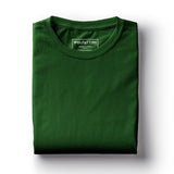 Men's Round Neck Plain T-Shirt Olive GREEN (Regular fit)