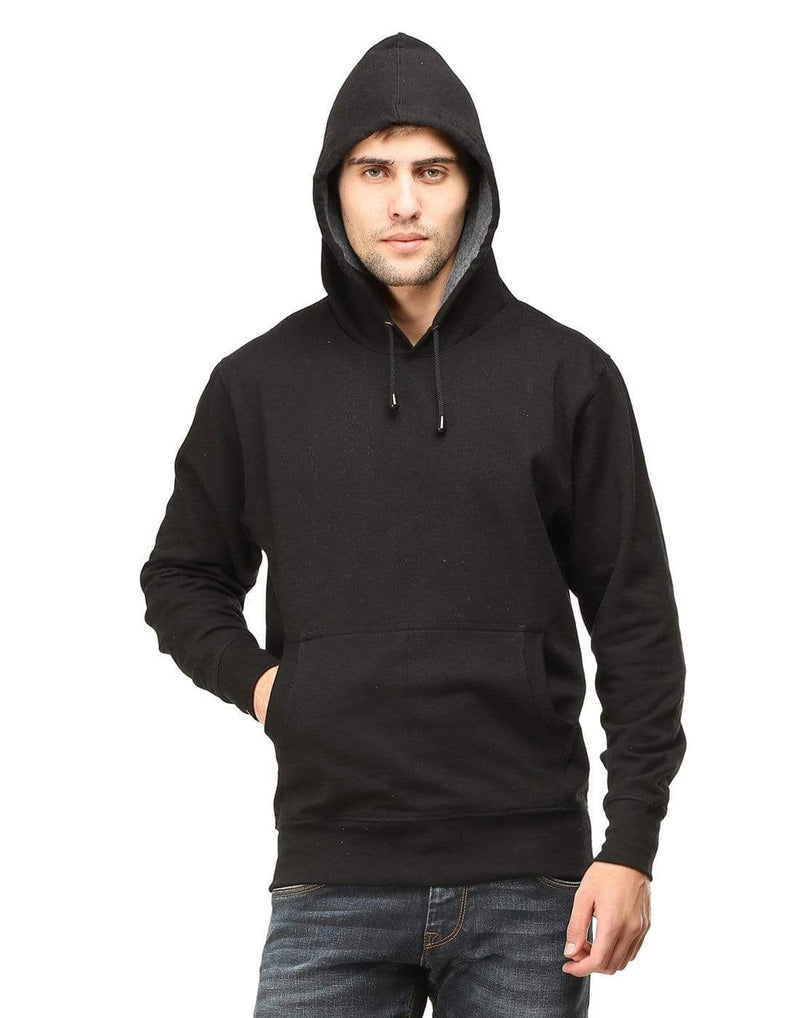 Hooded Sweatshirt Men's Regular Fit Hooded Sweatshirt - Black wolfattire