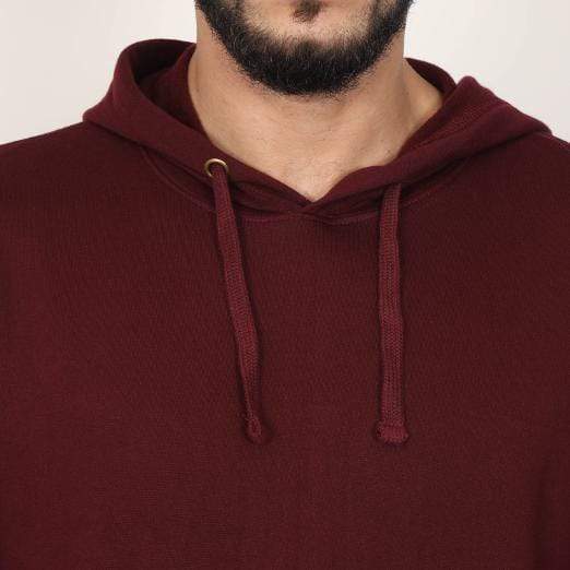 Hooded Sweatshirt Men's Regular Fit Hooded Sweatshirt - Maroon wolfattire