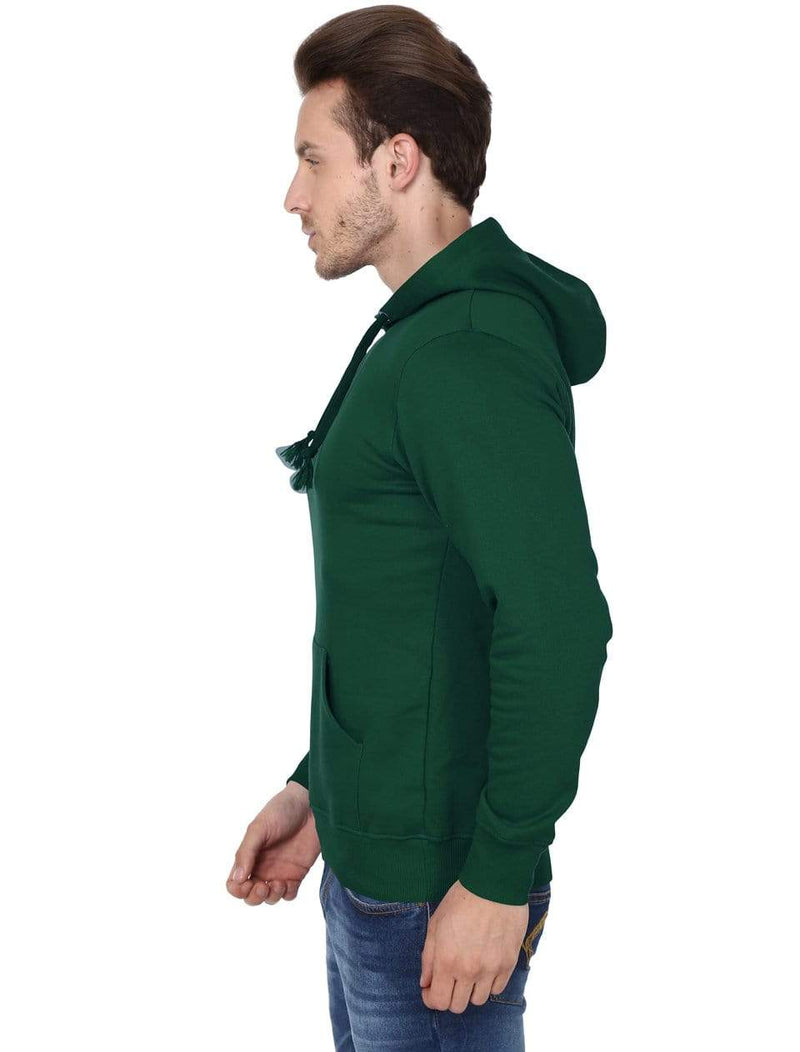 Hooded Sweatshirt Men's Regular Fit Hooded Sweatshirt - Olive Green wolfattire