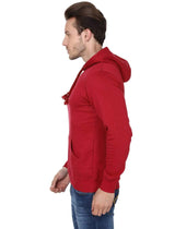 Hooded Sweatshirt Men's Regular Fit Hooded Sweatshirt - Red wolfattire