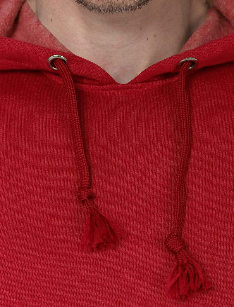 Hooded Sweatshirt Men's Regular Fit Hooded Sweatshirt - Red wolfattire