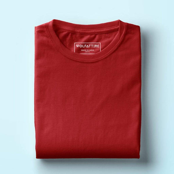 Red t-shirt for men | Buy plain red t-shirt online in India