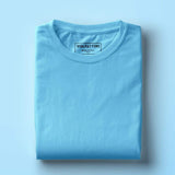 t-shirt Men's Round Neck Plain T-Shirt Turquoise (Regular fit) wolfattire