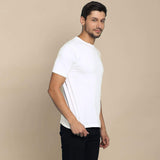 t-shirt Men's Round Neck Plain T-Shirt WHITE (Regular fit) wolfattire