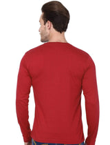 Men's round neck Red full sleeves t-shirt wolfattire