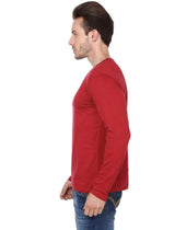 Men's round neck Red full sleeves t-shirt wolfattire