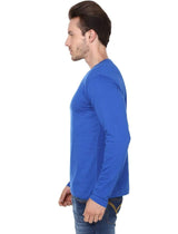 Men's round neck Royal Blue full sleeves t-shirt wolfattire