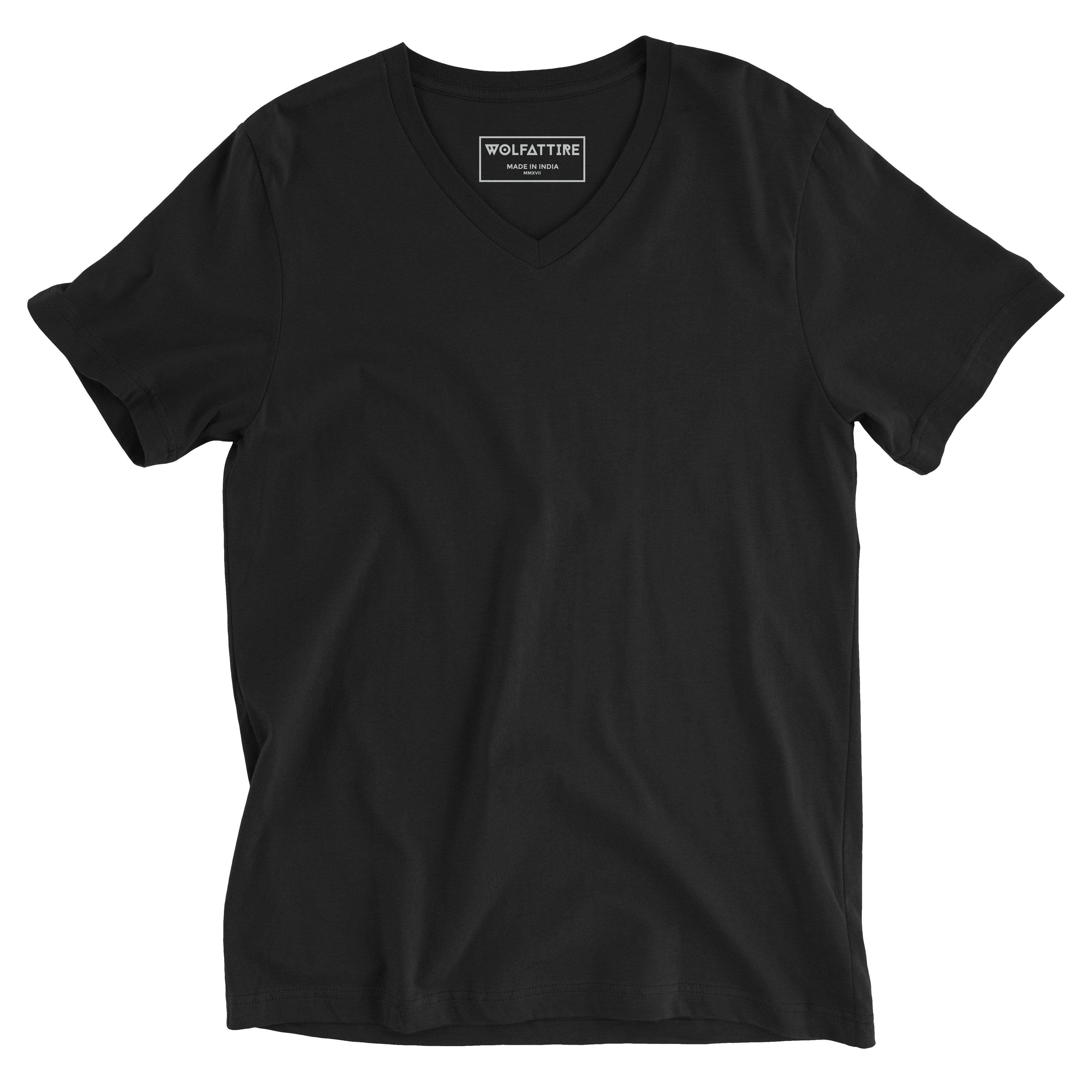 Black | V-Neck T-Shirt For Men – Wolfattire