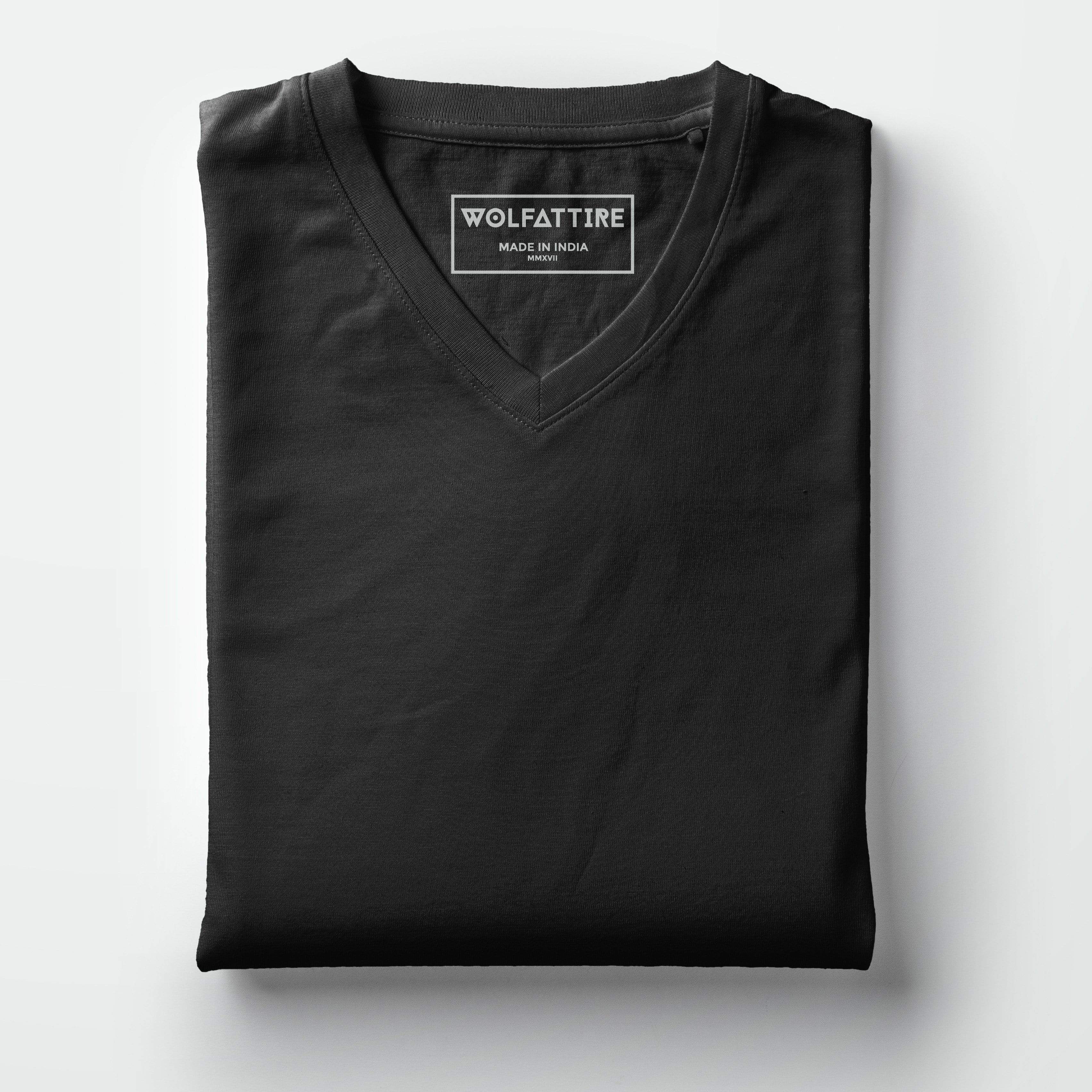 Black | V-Neck T-Shirt For Men – Wolfattire
