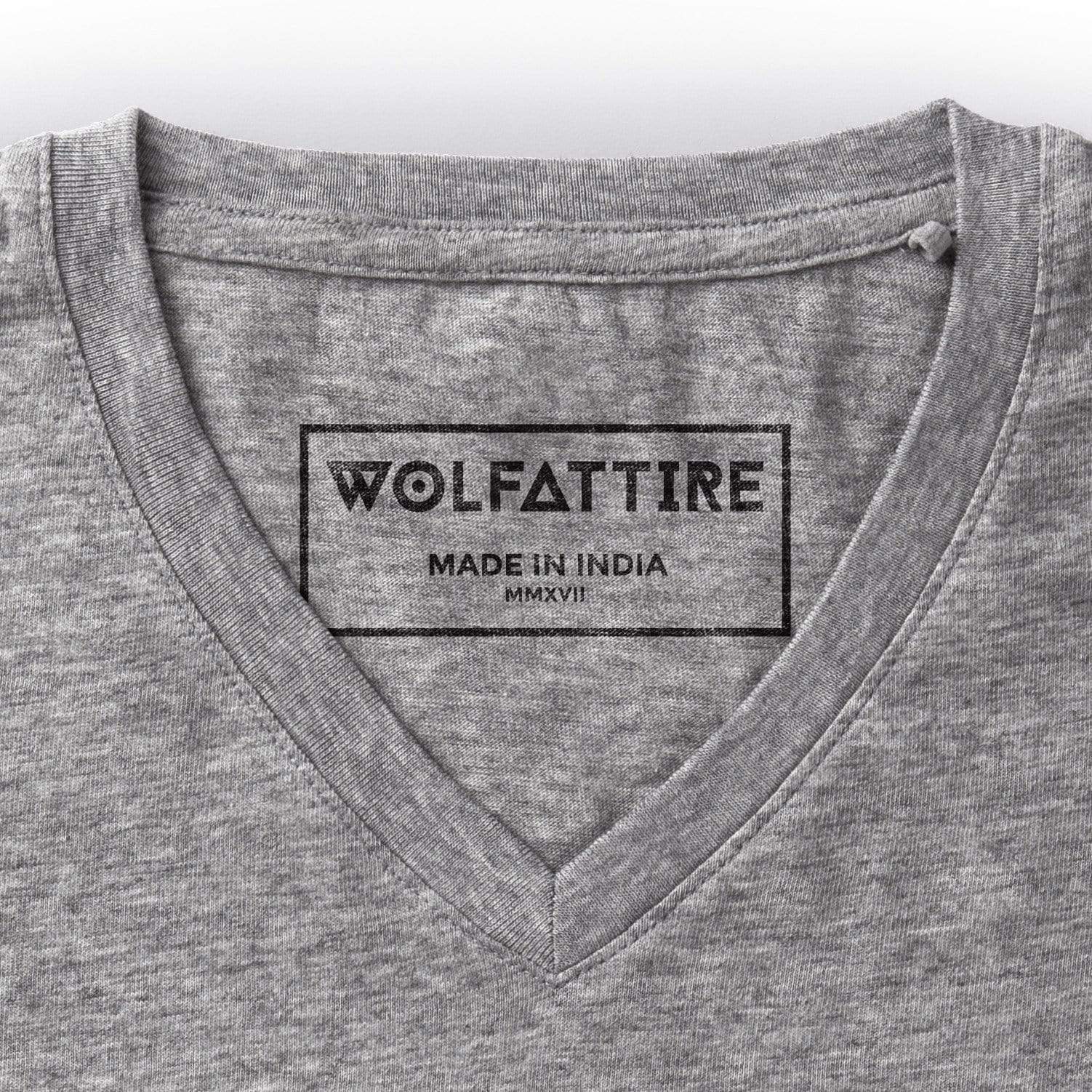 Grey | V-Neck T-Shirt For Men – Wolfattire