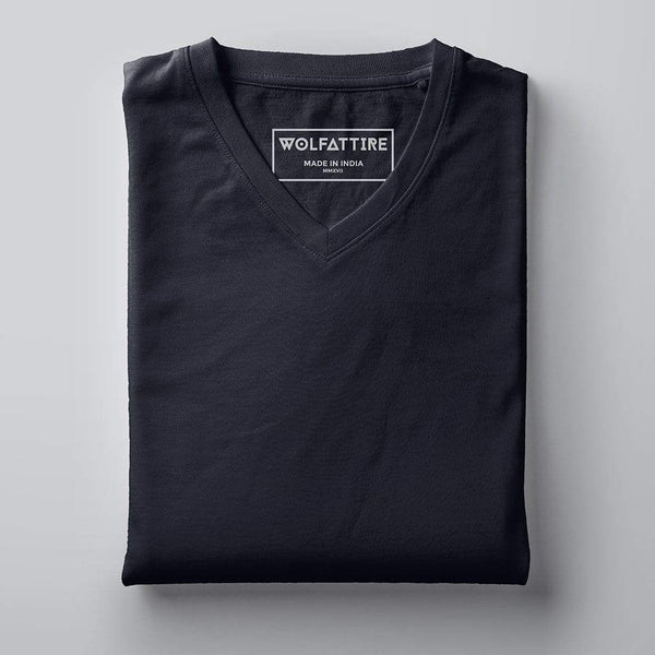 Plain v clearance neck t shirts