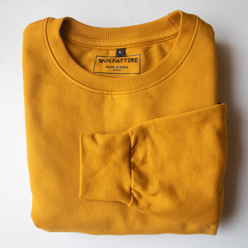 Mustard Yellow Sweatshirt for Men online in India – Wolfattire