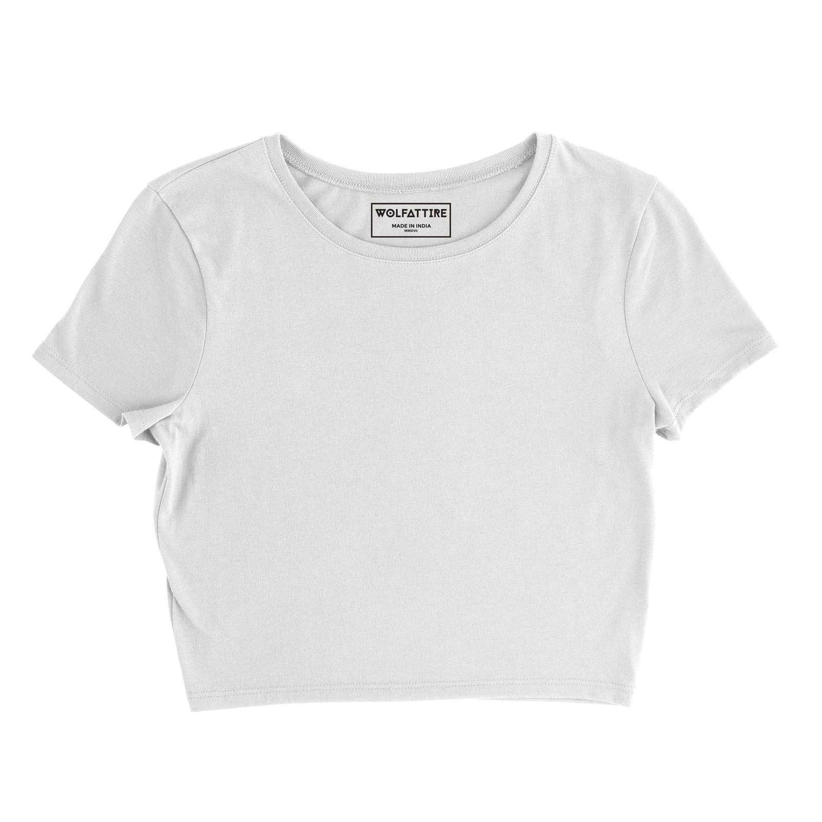plain white crop tee